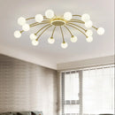 Vintage Ceiling Light Ball Glass Lamp Gold G9 for Living Room Kitchen by Ljojo