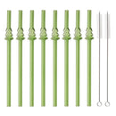 Glass Straw Set for Milk Tea Juice Cocktail, Ljojo Kitchen Bar Accessories