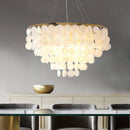 Ljojo Luxury Shell Chandelier: Mediterranean Sea Pendant Light Home Restaurant Bar