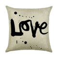Ljojo Linen Pillowcase 45*45cm for Household Sofa Decor - Love Letter Series