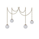 French Retro Marble Pendant Light Dining Table for Home & Restaurant by Ljojo