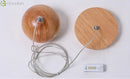 Ljojo Medieval Bauhaus Wooden Bubbles LED Pendant Lights Chandelier for Home Decoration