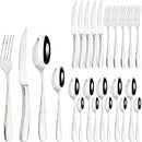 Ljojo 24-Piece Stainless Steel Cutlery Set Dinnerware Silverware Flatware Tableware Kit