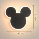 LED Pink Rabbit Sconce Wall Lamp Children's Bedroom Decorative Light by Ljojo