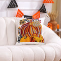 Embroidered Pumpkin Halloween Pillowcase by Ljojo - Cotton Throw Cushion Cover
