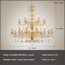 Ljojo Luxury Crystal Candle Chandelier Foyer Pendant Lights