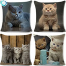 Cute Cat Print Fold Ear Pet Pillowcase for Cozy Home Decor by Ljojo