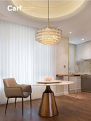 Ljojo French Copper Edge Shell Chandelier Vintage Retro High-end Living Room Bedroom Lamps