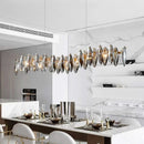 Ljojo Luxury Crystal Chandelier | Modern Dining Room Pendant Light Glowing with Elegance