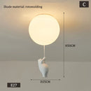 Polar Bear Glass Ball LED Pendant Lights for Living Room Home Decoration by Ljojo