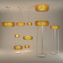 Ljojo Acrylic Pendant Light Fixture Foscarini Caboche Dia35/50/65cm Clear Gold Hanging Lamp