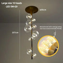 Nordic Glass Bubble LED Chandelier Modern Ceiling Light Living Room Dining Bedroom by Ljojo