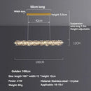 Ljojo Modern Gold Crystal Chandelier Ceiling Lamp for Dining Living Bedroom Island Decor
