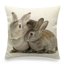Easter Bunny Eggs Printed Pillow Covers 45x45cm - Ljojo Easter Decorations
