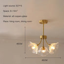 Luxury Glass Chandelier Flower Pendant Lamp for Bedroom Hallway Living Room by Ljojo