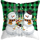Cute Santa Claus Snowman Print Pillowcase for Ljojo Christmas Party Decor