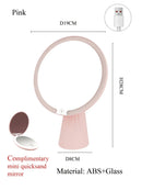 Ljojo LED Lighted Rechargeable 10x Magnifying Makeup Mirror, Foldable Double Sided Travel Beauty Mirror