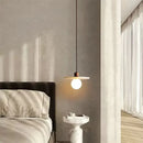 Ljojo Retro Yellow Stone Pendant Lamp Modern LED Lighting for Bedroom Dining Room