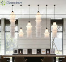 Modern Nordic Silk Long Bone LED Pendant Lights for Home Restaurant Chandelier by Ljojo