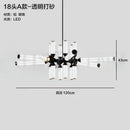 Ljojo LED Pendant Light Glass Hanging Chandelier for Living Dining Room Bedroom Decor