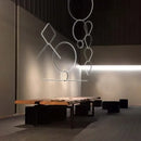 Ljojo Minimalist Line Chandeliers: Elegant LED Pendant Lighting with Magnetic Suction Connection