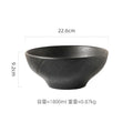 Ljojo Matte Stone Patterned Ceramic Ramen Soup Salad Fruit Noodle Bowl Large Capacity