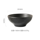 Ljojo Matte Stone Patterned Ceramic Ramen Soup Salad Fruit Noodle Bowl Large Capacity