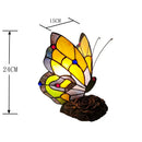 Butterfly Night Light Stained Glass Table Lamp LED Retro Art Gift for Bedroom Living Room by Ljojo
