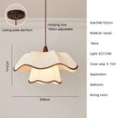 French Lace Waves Hand-Knitted LED Pendant Light Creamy Style Home Chandelier by Ljojo