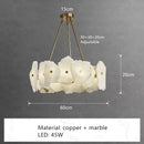 Natural Marble Chandelier Pendant Light for Living Room | Modern Home Decor by Ljojo