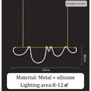 Modern Long Hose LED Ceiling Chandelier for Dining Kitchen Bar Pendant Lighting by Ljojo
