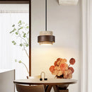 LED Wood Natural Stone Pendant Lamp, Adjustable Hanging Light by Ljojo - Atmosphere Dining Bedroom Lighting