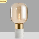 Ljojo Marble Glass Desk Lamp: Modern Light Luxury Living Room Bedroom Decor