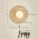 Ljojo LED Wall Lamps: Nordic Minimalism Bedroom & Living Room Light, Yellow Travertine