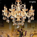 K9 Crystal Candle Chandelier Light: Elegant Decor for Living Room by Ljojo