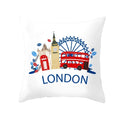 Ljojo London Cushion Cover: British Style Sofa Decor, Home Party Decoration Pillow Case