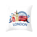 Ljojo London Cushion Cover: British Style Sofa Decor, Home Party Decoration Pillow Case