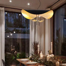Nordic Style Black Gold Leaf Chandelier Pendant Light for Living Room by Ljojo