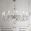 French Chandelier Europe Villa Candle E14 Pendant Light Luxury Chrome for Ljojo