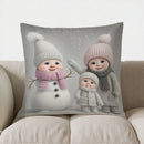 Ljojo Merry Christmas Snowflake Tree Pillow Cover for Sofa, Bedroom, Car