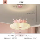 LED White Pink Crown Chandelier Ceiling Light for Living Room by Ljojo
