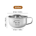 Ljojo Mini Stainless Steel Kids Tumbler Handle Milk Coffee Mug Drinkware