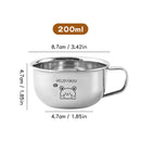 Ljojo Mini Stainless Steel Kids Tumbler Handle Milk Coffee Mug Drinkware