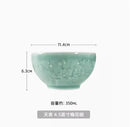 Ljojo 4.5-inch Plum Blossom Ceramic Dining Bowl for High-Temperature Tableware