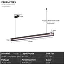 Nordic Linear Led Chandelier for Dining Room | Modern Strip Hanging Light by Ljojo