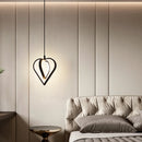 LED Pendant Lights: Modern Nordic Heart-shaped Chandelier for Bedroom & Living Room by Ljojo