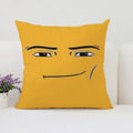 Ljojo Man Face Print Plush Cushion Cover 50x50cm
