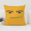 Ljojo Man Face Print Plush Cushion Cover 50x50cm