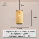 Hand Knitted Bamboo E27 Pendant Light Chandelier for Kitchen by Ljojo