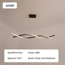 Ljojo Modern Led Pendant Lamp Dimmable Black Gold Chandelier for Dining Living Bedroom